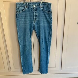 Buck Mason Straight Tapered Blue Denim Jeans